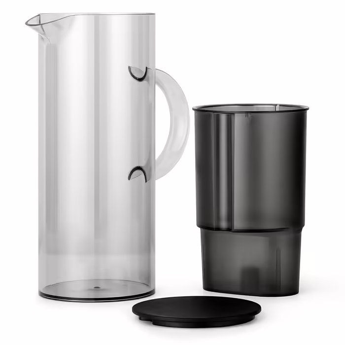 Stelton Water Filter Pitcher EM77 - Compatible with Brita Water Filter Cartridges - Modern Style Plastic Water Pitcher - Reduces Chlorine and Limescale - 2 Liters, Tinted