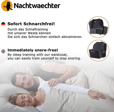 Night Watcher Sleep Vest & Side Sleeper Pillow LINA - Anti-Snoring Set for Healthy Sleep (L/XL)