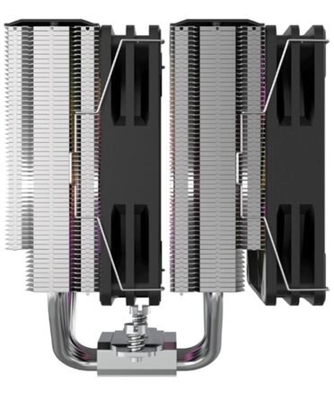 SILENTWARE Titan RGB - Кулер для CPU з подвійною баштою, 6 теплових трубок, 2x 120мм вентилятори PWM, RGB підсвітка, підтримка Intel LGA 115X/1200/1700/1851 та AMD AM4/AM5, TDP 265W