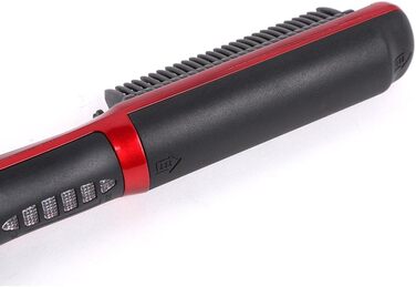 Випрямляч для волосся Pro-Ion: щітка для випрямлення волосся, анти-опік, стилінг (червоний)