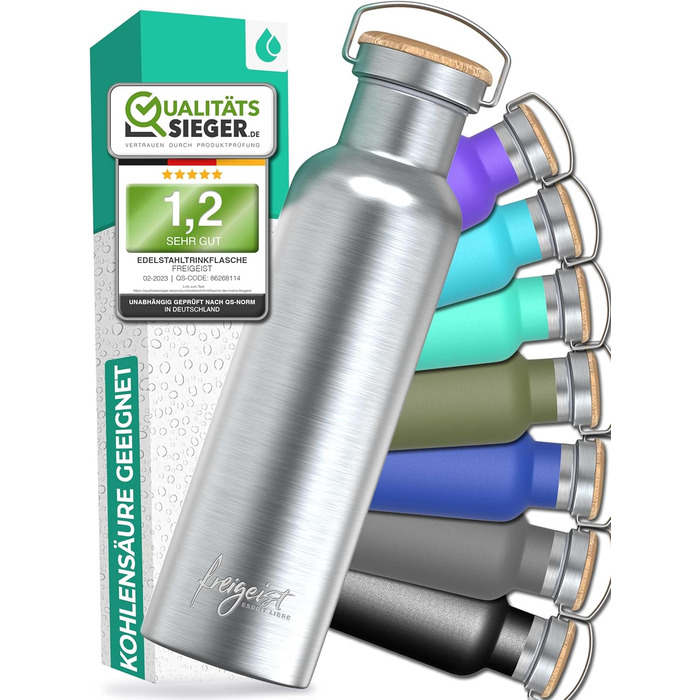 Термофляга 1л з нержавіючої сталі: ізольована, для туризму, велоспорту, офісу, без BPA, 1000 мл