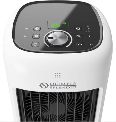 Вентилятор Olimpia Splendid Peler Tower - охолоджувач з таймером, 300 м³/год, 65 Вт, білий (10 л)