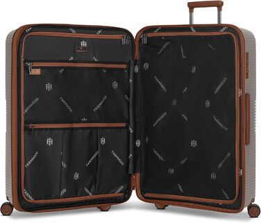 Набір валіз Eco Edition 3-в-1: міцні, розширювані, з TSA-замком | Розміри L (77 см) | Для жінок та чоловіків (Cappuccino)