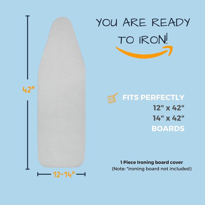 Покриття та подушка для прасувальної дошки SAVUK з силіконовим покриттям, 4 шари, 38.1 x 137.2 см, посилена подушка, терморефлексна, еластичний край
