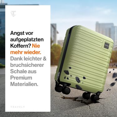 Чемодан Trevey з полікарбонату, 67 см, об'єм 60 л: міцний, з TSA-замком, для подорожей