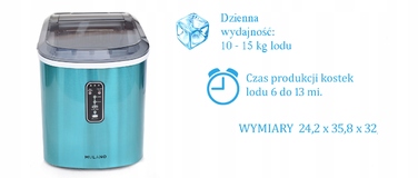 Льодогенератор Mulano HD17107, синій, 120 Вт