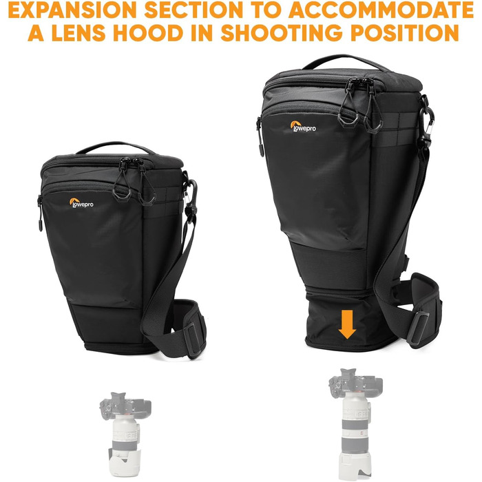 Lowepro ProTactic Toploader - фотосумка для беззеркальної камери/DSLR, 4.5 л, 37x10.5x14 см, для камер з об'єктивом, наплічна сумка для фотографів/відеооператорів (TLZ 75 Pro AW III - new)