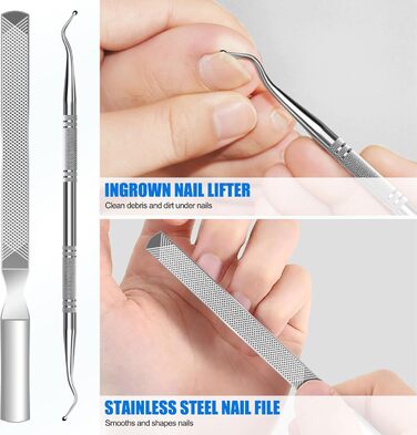 Кусачки для нігтів для літніх людей з широкою щелепою та довгою ручкою, кусачки для кутикули з кутовою головкою, для товстих нігтів, з контейнером для збору обрізків, подарунковий набір для чоловіків та жінок, чорні