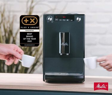 Melitta Solo - Fully Automatic Coffee Machine with Adjustable Spout, Small Coffee Machine with Removable Water Tank, suitable for e.g. Espresso or Café Crème, matte black Matte Black Single