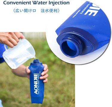 TRIWONDER М'яка пляшка для води 500 мл, TPU, BPA-Free, спортивна фляга для рюкзака, велоспорту та бігу