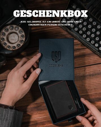 Портмоне чоловіче DODENSHA MagSnap Slim з відділенням для монет, RFID захистом, на 10+ карт, чорно-червоне