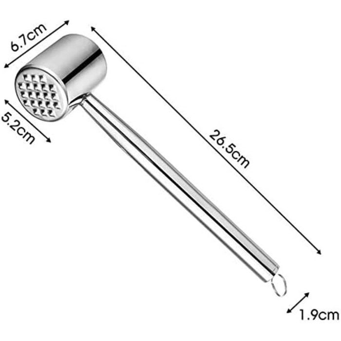 Кухонний молоток для м'яса PIQIUQIU з нержавіючої сталі 304 (подвійний)