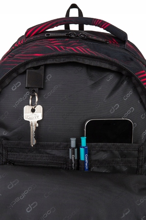 Багатофункціональний шкільний рюкзак CoolPack, чорно-червоний, 23 л