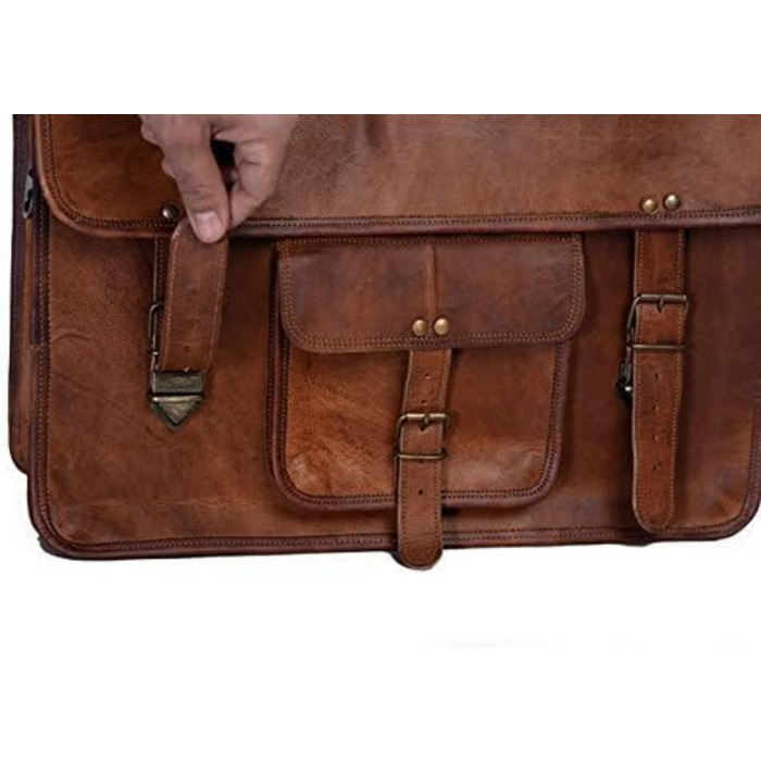 Сумка-портфель Komal's Passion Leather KPL 45.7 см (18 дюймів) шкіряна для ноутбука та документів, чоловіча сумка-месенджер