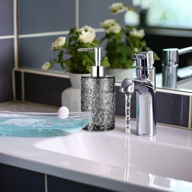 Дозатор мила для кухні та ванної кімнати, 400 мл, пластиковий, циліндричний | Дозатор мила, шампуню, гелю для душу