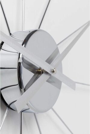 Kare Design Wall Clock Like Umbrella, 100cm Diameter, Clock, Modern, Minimalist, Aluminum Frame, Round, Battery not included (Rosegold)