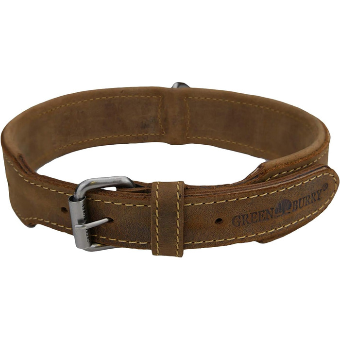 Greenburry В'язаний ошийник для собак з натуральної шкіри, 60 см, L