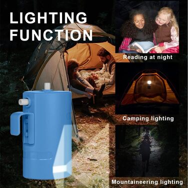 Portable Outdoor Shower, 2 Flow Modes, IPX7 Waterproof, with LED Light, 4400mAh Battery, USB Charging, Electric Shower Pump, Suitable for Hiking/Backpacking, Travel, Beach, Pets, Flowers