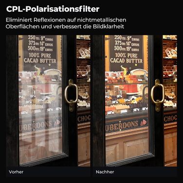 Поляризаційний фільтр K&F Concept 82mm CPL HD з багатошаровим покриттям Nano-Xcel (з кришкою об'єктива)