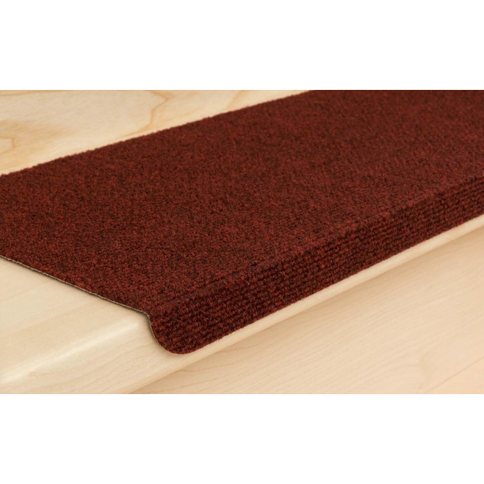 Ramon Rectangular Step Mats by Kettelservice-Metzker - Burgundy Color, No Plastic Corners