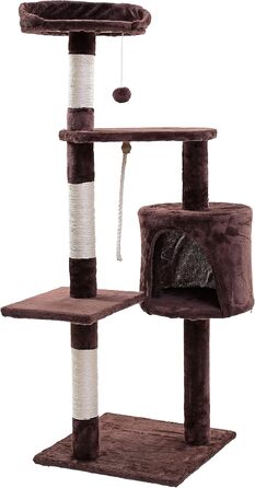 Кігтеточка для котів ESTEXO, ігровий комплекс, 112 см, XL, коричнева