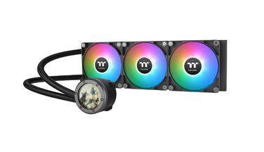 Система водяного охолодження Thermaltake TH360 V2 Ultra ARGB Sync з LCD 2.1' (480x480), 3x 120mm вентилятори, сумісна з Intel LGA1851/1700 та AMD AM5/AM4, чорний колір