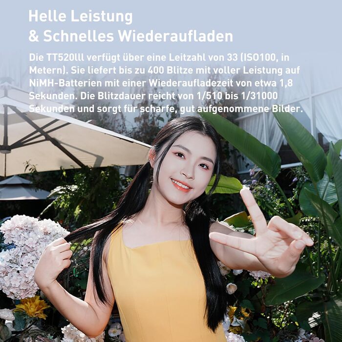 Спалах для камери Godox TT520III з радіопередавачем RT-16, GN33, підтримка S1/S2, сумісний з камерами