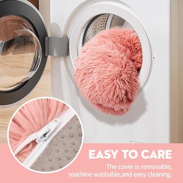MEWOOFUN Stylish Cat Bed Cat Sofa Fluffy - 76x45cm Large Cat Bed Plush Cat Couch for Small Dogs and Cats Removable and Washable (pink)