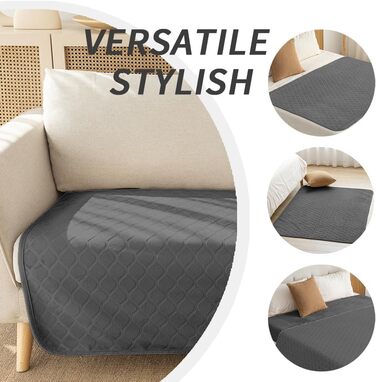 Водонепроникний килимок для собак, 127x152 см. М'який двосторонній коврик для собак великих порід, захист дивану, сірий + бежевий (світло-сірий + темно-сірий, 152x203 см)