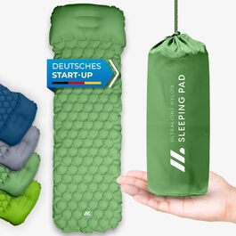 Килимок для кемпінгу NORDMUT® Isomatte Outdoor з ремкомплектом | Легкий килимок для туризму, пікніків та відпочинку на природі - компактний, зелений