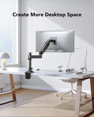 Кріплення для монітора HUANUO 13-32 дюймів, гнучкий кронштейн для LCD/LED екрану, газ-амортизатор, поворот 360°, VESA 75/100, вантажопідйомність 2-9 кг