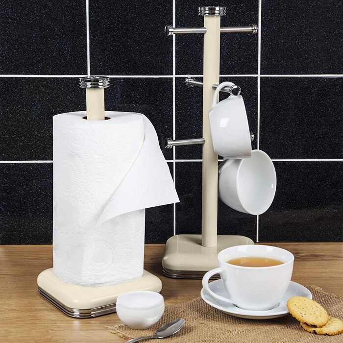 Swan SWKA1030CN Retro Teapot Stand for 6 Cups, Weighted Base, Cream