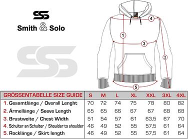 Світшот з капюшоном Smith & Solo чоловічий, на блискавці, Slim Fit, для тренувань, бавовна, розмір L, антрацит