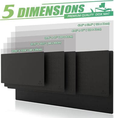 Підкладка на стіл K KNODEL 80 x 40 см, PVC, чорна (двостороння)