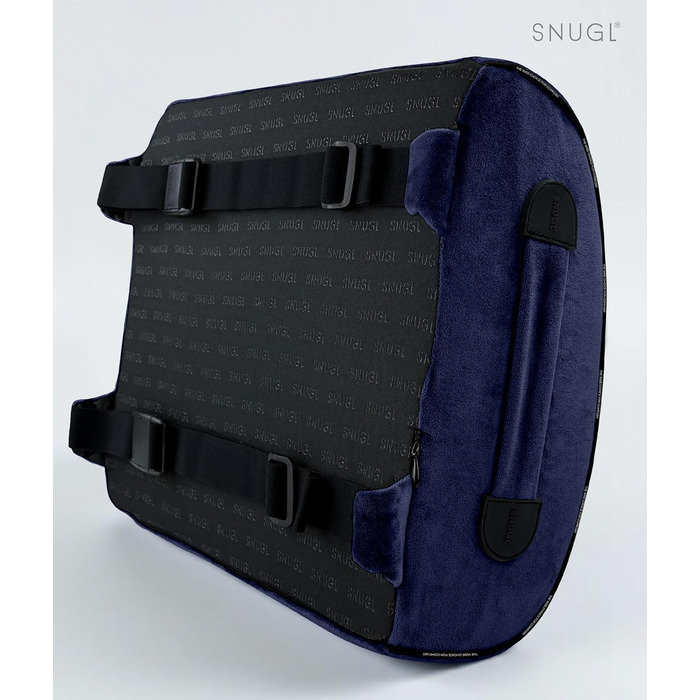 Подушка для попереку SNUGL для офісного крісла, ортопедична подушка з піни Memory Foam для підтримки спини, коректор постави для жінок та чоловіків, автомобільна подушка (Темно-синій)