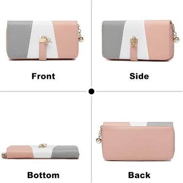 Сумка жіноча Lulu Daen середнього розміру з PU шкіри, комплект 2 в 1, нюдовий колір - для роботи, подорожей, бізнесу