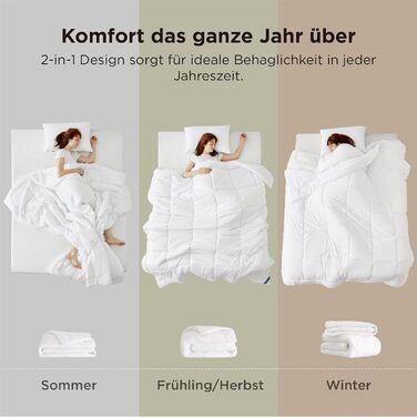 Комплект постільної білизни BEDSURE: ковдра 135x200 (зимова 450gsm, літня 150gsm) для 4 сезонів, 2 шт.