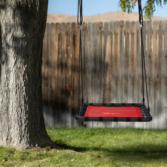 Relaxdays Corner Hanging Chair in Red