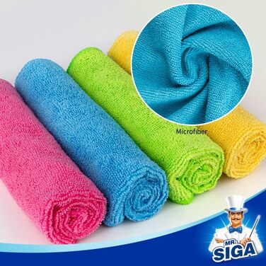 Універсальні серветки з мікрофібри для прибирання MR.SIGA, набір 50 шт (32 x 32 см)