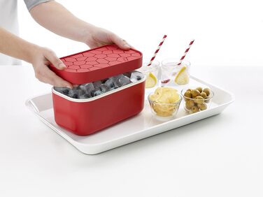 Форма для льоду Lékué Eiswürfelbox, червона, 12x22x8 см