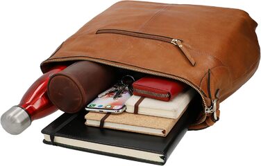 Сумка Gusti Shopper Leder Hannah - жіноча шкіряна сумка-шопер, крос-боді, коричнева