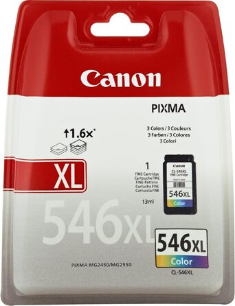 Кольоровий картридж Canon CL-546XL High Yield (повищена ємність), оригінальний