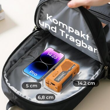 Радіо PRUNUS J-366 FM/AM/SW: Кисневе радіо, радіоприймач для надзвичайних ситуацій з акумулятором 2000mAh, ліхтарик, SOS-сигнал, зарядка для телефону. Чорний.