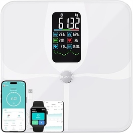 Підлогові ваги Lepulse F4 Pro з дисплеєм, акумуляторні, БІЛІ T1161