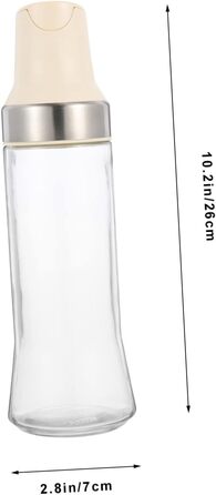 CIYODO Automatic Open and Close Oil Bottle, Auto-Vinegar Bottle, Sauce Bottle, Vinegar and Oil Spout, Sauce Bottle, Sauce Bottles, Vinegar Jar, Clear Vinegar Bottle, Silica Gel White