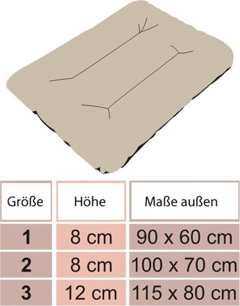 Килимок для собак, лежанка для собак всіх розмірів - вологостійкий килимок, м'яке лежання з піни, Outdoor & міцний килимок для собак - 90x60x8 см Рожевий R1(90 x 60 см) Рожевий