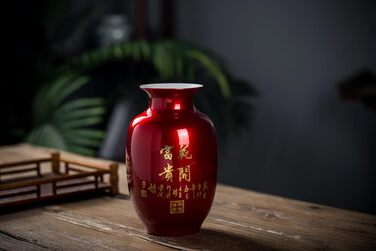 Керамічна ваза ручної роботи з маком, 23 см - декор для дому та весілля