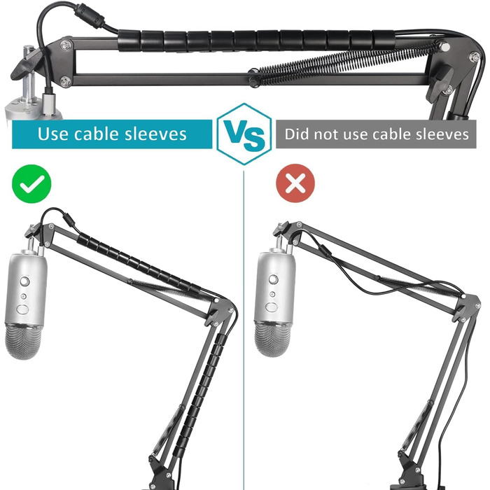 Підставка для мікрофона Blue Yeti SUNMON - міцна, поворотна на 360°, з металевою клямкою. Сумісна з HyperX QuadCast 2, Fifin AM8, Seiren Mini V3, MV7 та іншими мікрофонами.