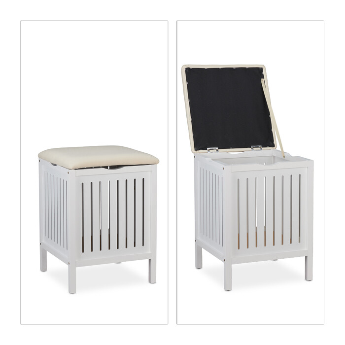 Relaxdays Laundry Basket with Seat