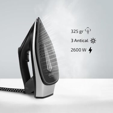 Праска Ufesa Perfect Steam - станція з парою, 2400 Вт, 6.5 бар, вертикальна та горизонтальна, 290 г паровий удар, резервуар 1.2 л